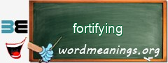 WordMeaning blackboard for fortifying